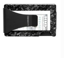 Load image into Gallery viewer, La Enviro Forged Carbon Fiber Minamalist Carbon Wallet Gloss Silver