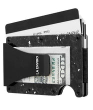 Load image into Gallery viewer, La Enviro Forged Carbon Fiber Minamalist Carbon Wallet Gloss Silver