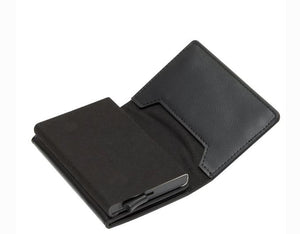 La Enviro Leura Black Minamalist Vegan Leather Coin Pocket Wallet