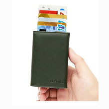 Load image into Gallery viewer, La Enviro Leura Green Minamalist Vegan Leather Coin Pocket Wallet