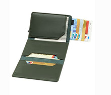 Load image into Gallery viewer, La Enviro Leura Green Minamalist Vegan Leather Coin Pocket Wallet