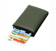 Load image into Gallery viewer, La Enviro Leura Green Minamalist Vegan Leather Coin Pocket Wallet