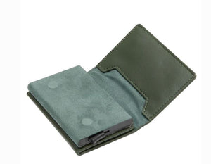 La Enviro Leura Green Minamalist Vegan Leather Coin Pocket Wallet