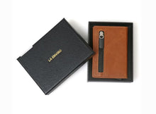 Load image into Gallery viewer, La Enviro Leura Tan Minamalist Vegan Leather Coin Pocket Wallet