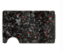 Load image into Gallery viewer, La Enviro Forged Carbon Fiber Minamalist Carbon Wallet Gloss Red