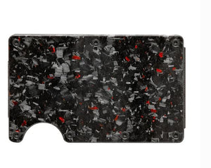 La Enviro Forged Carbon Fiber Minamalist Carbon Wallet Gloss Red