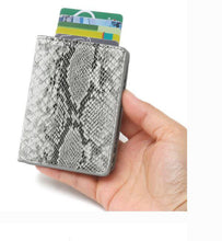 Load image into Gallery viewer, La Enviro Vegan Wallet Snake Grey - Five Vegans