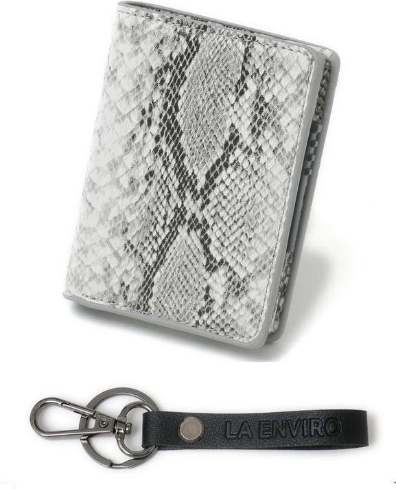 La Enviro Vegan Wallet Snake Grey - Five Vegans