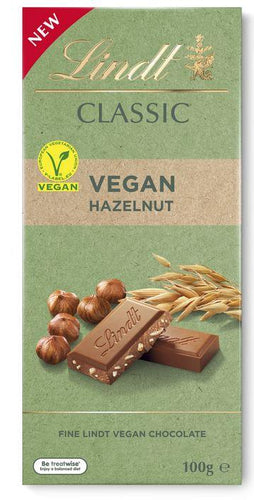 Lindt Classic Vegan Hazelnut Chocolate 100g - Five Vegans