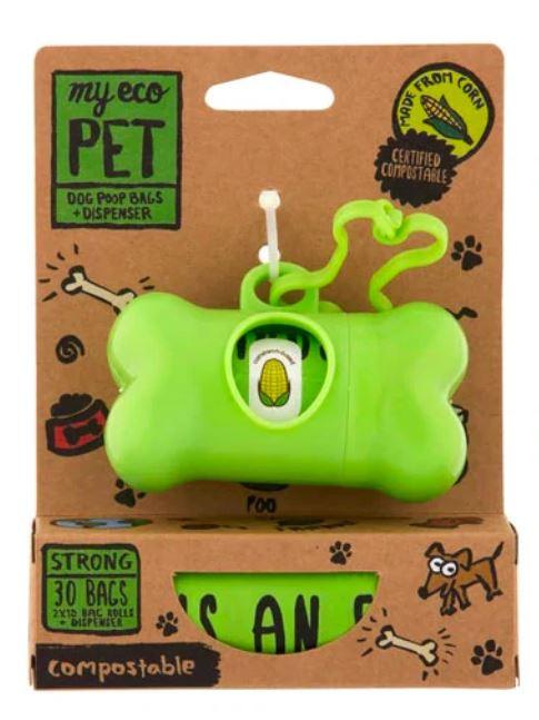 My Eco Pet Dog Poop Bags & Dispenser 30 Bags - Five Vegans