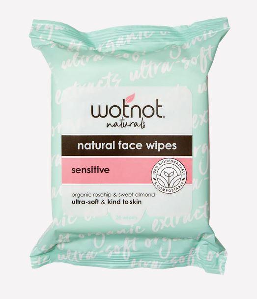 Wotnot Natural Face Wipes Sensitive 25 Pack - Five Vegans